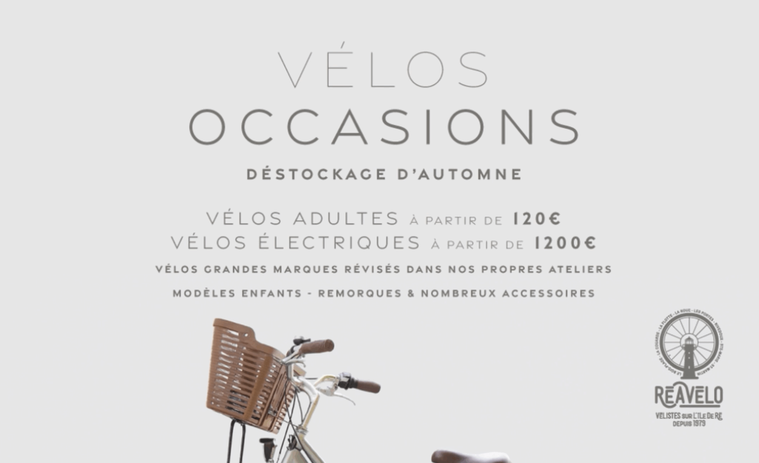 DÉSTOCKAGE D’AUTOMNE CHEZ RÉAVÉLO